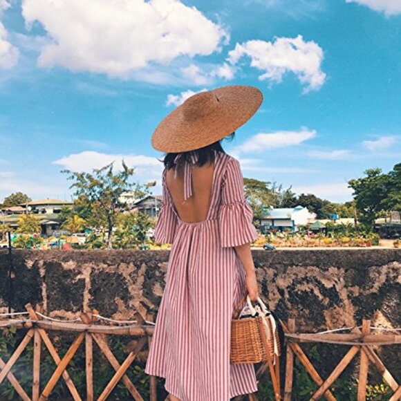 Handcrafted Natural Wicker Tote - Stylish Rectangular Straw Handbag for Women - Picture 3 of 5